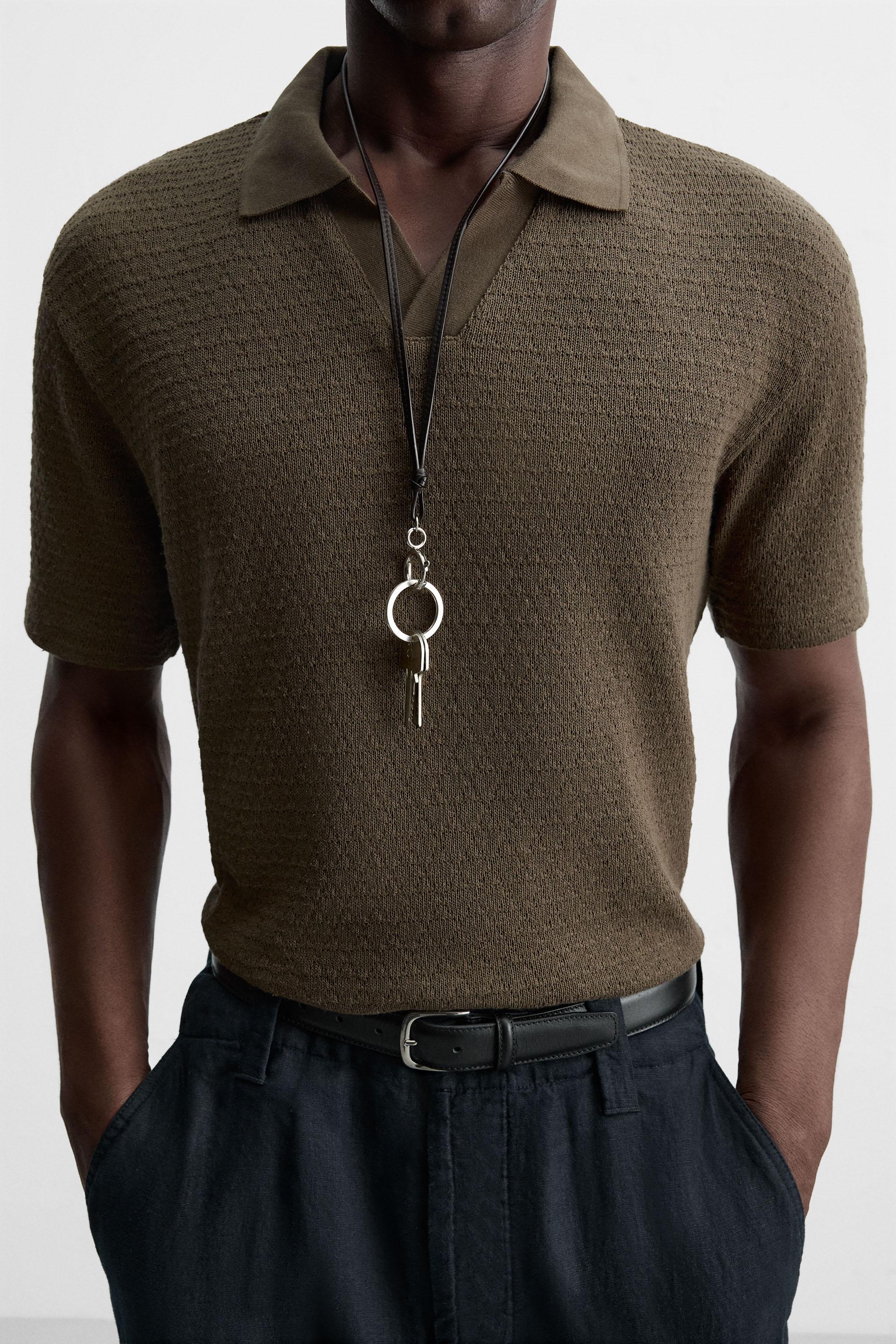 POLO JACQUARD GÉOMÉTRIQUE