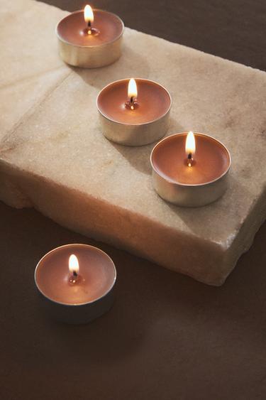 PACK DE BOUGIES PARFUMÉES CHAUFFE-PLAT SALTED CARAMEL (PACK DE 8) - Crème de Zara - Image 4