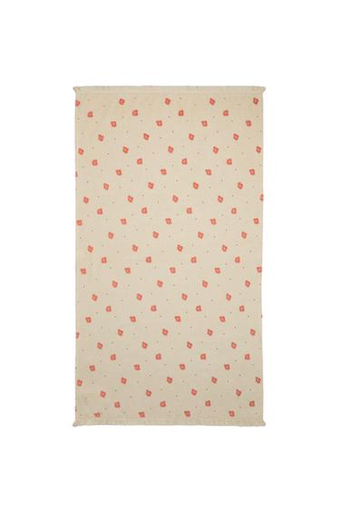 FLORAL BEACH TOWEL - Cream by Zara