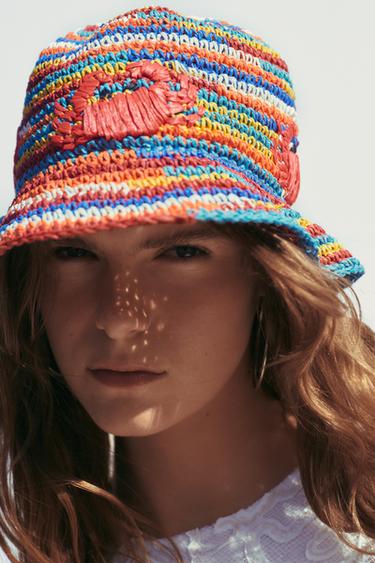 CHAPEAU MULTICOLORE TRESSÉ CRABE - Multicolore de Zara - Image 1