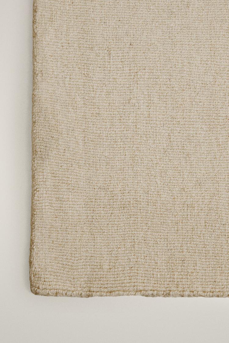 WOOL AREA RUG — Beige