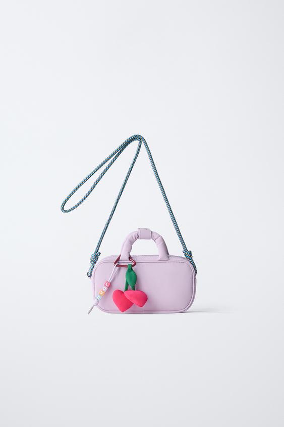 BANDOLERA CHARMS - Violeta Malva de Zara - Imagen 0