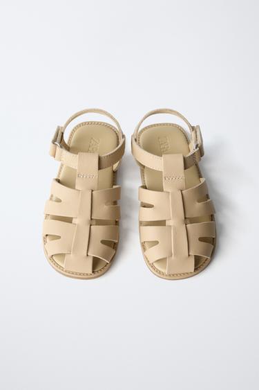 LEATHER CAGE SANDALS - Sand Brown by Zara - Image 4