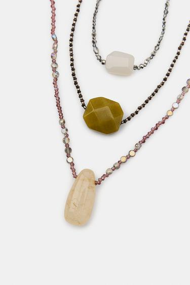 LOT DE 3 COLLIERS À PIERRES FANTAISIE - Multicolore de Zara - Image 3