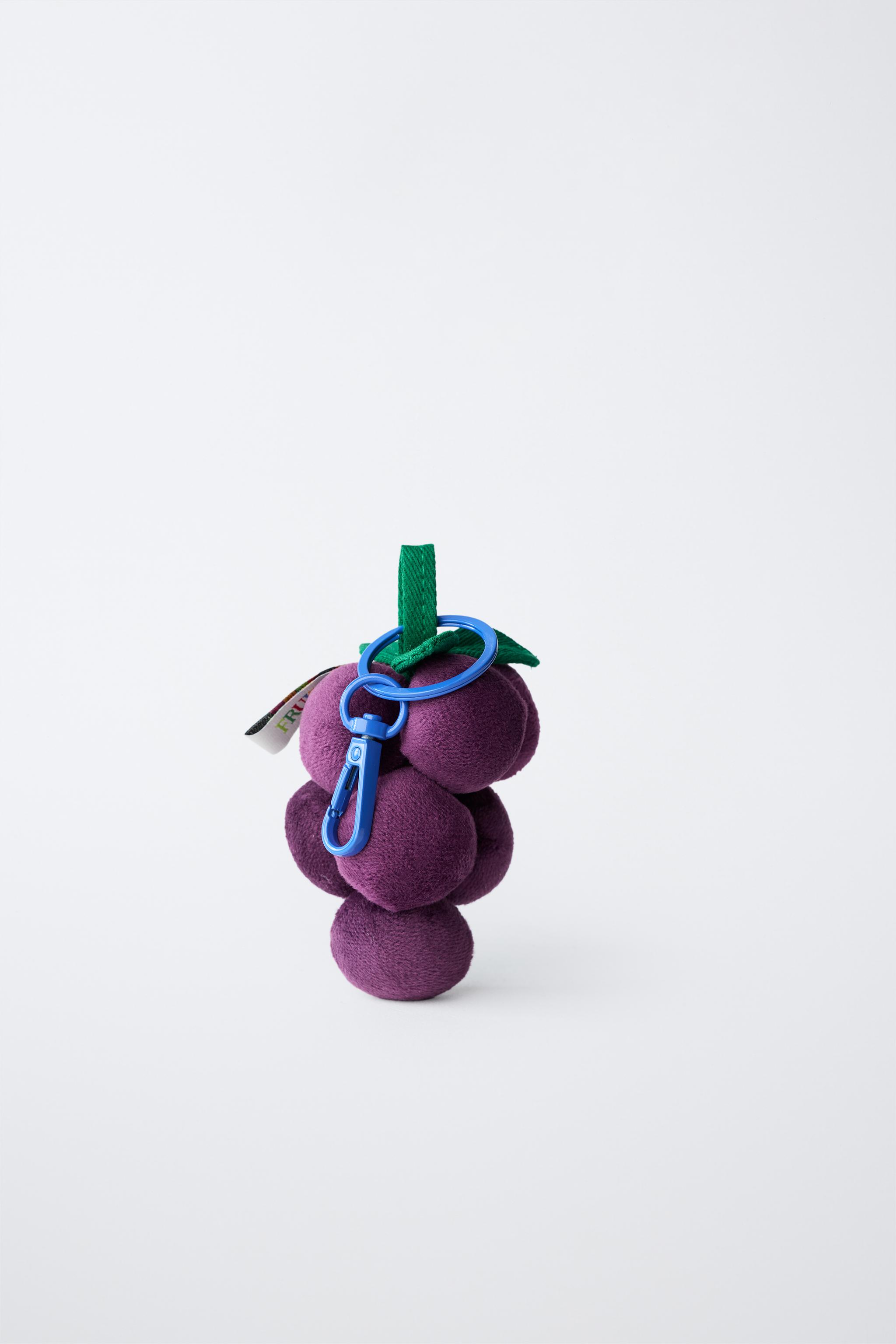 FRUIT OF THE LOOM™ GRAPE CHARM KEYCHAIN