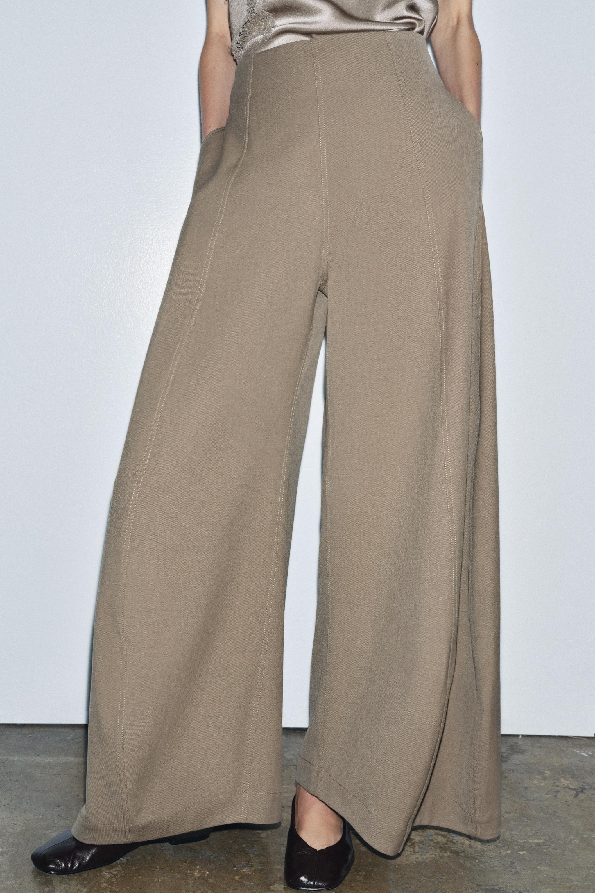 【ベージュ（27）】Wide Pant size SHORT/TALLあり］シアーエア ワイド パンツ マシンウォッシャブル