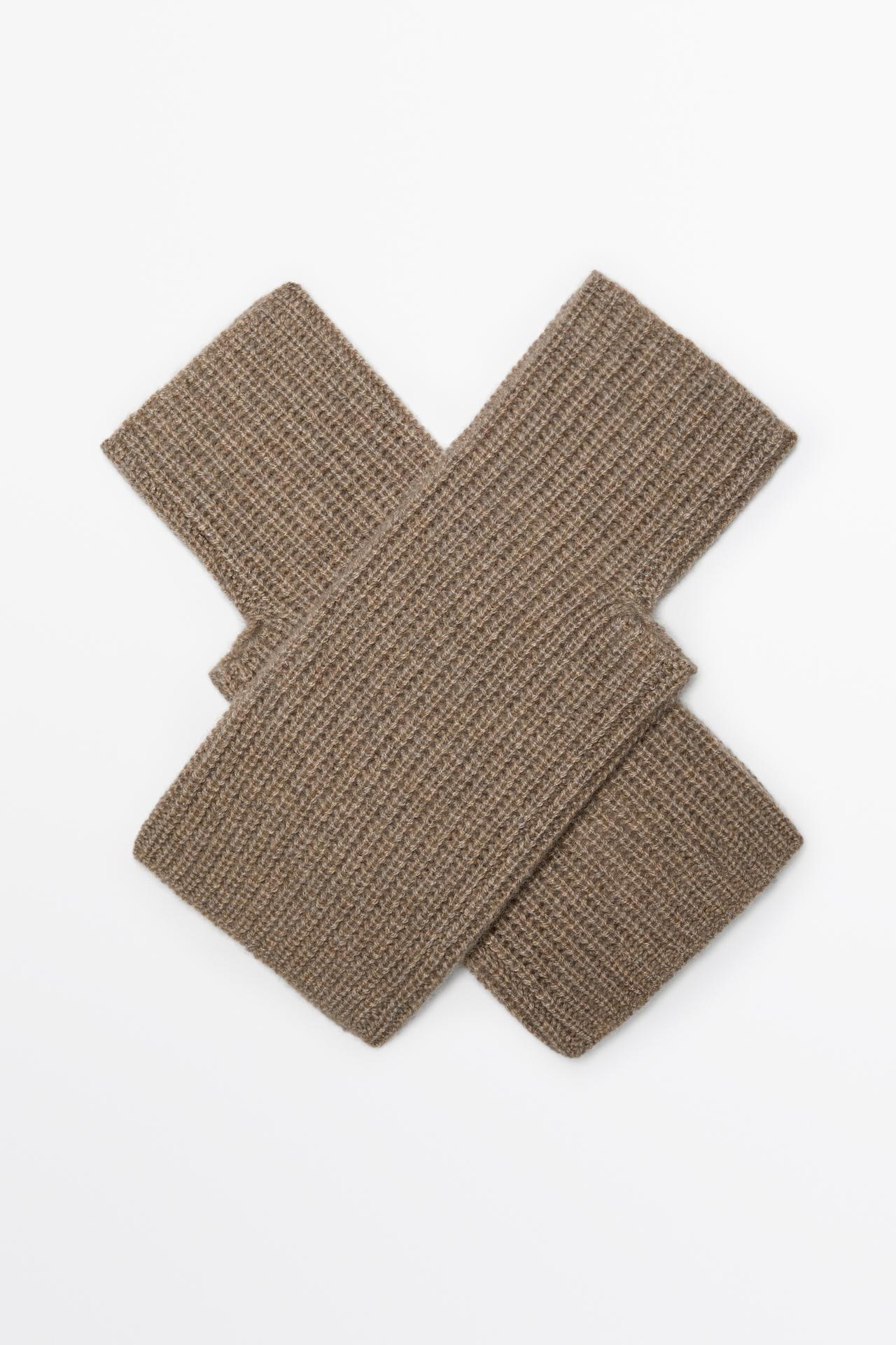 100% Cashmere Knit Mittens — Ecru
