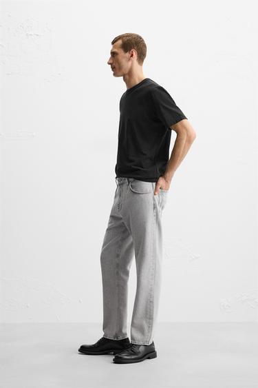 STRAIGHT ANKLE FIT JEANS - Grey by Zara - Image 3