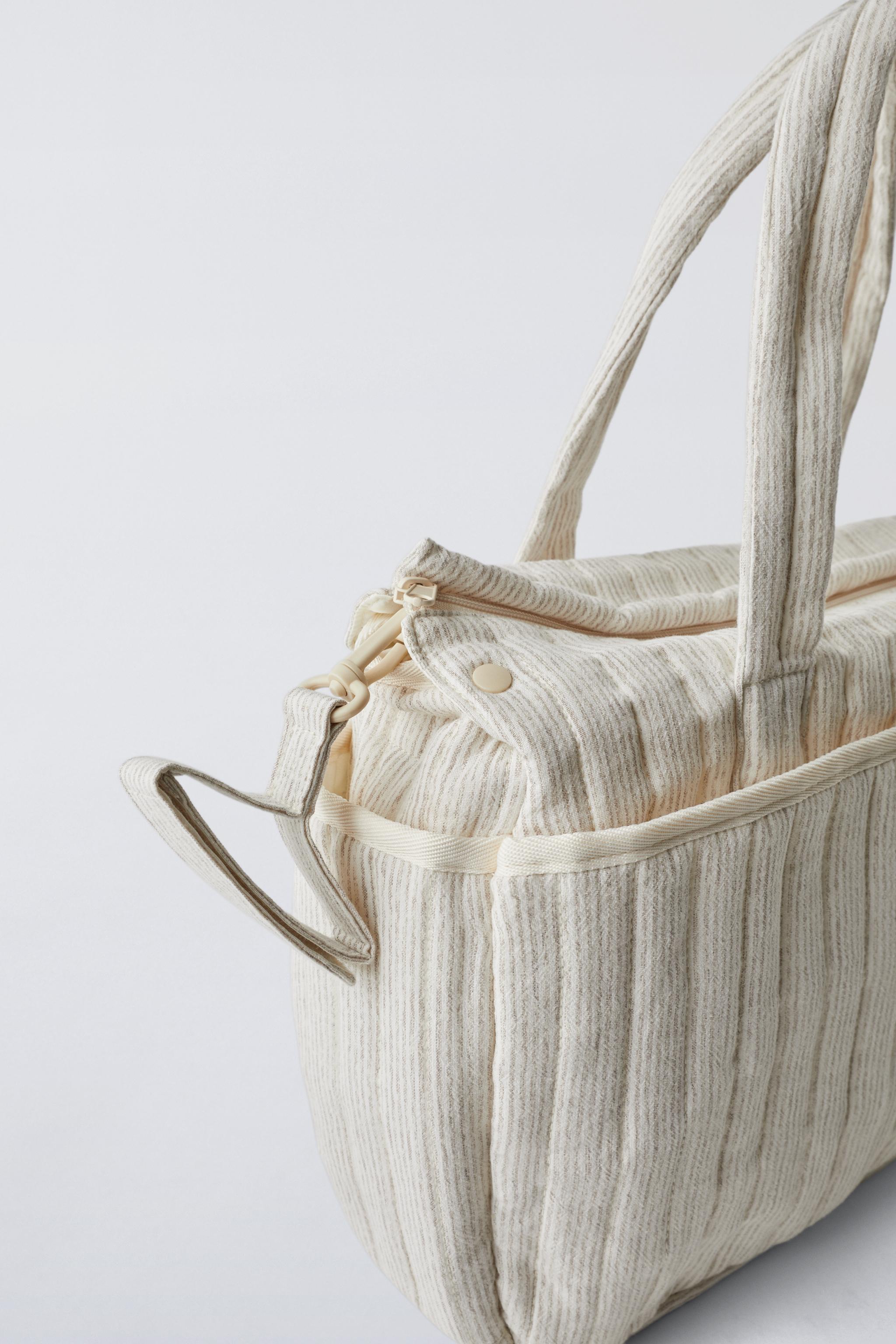 STRIPED DIAPER BAG PACK - Off White | ZARA United States