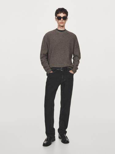 Zara Wool blend crew neck sweater - Mink