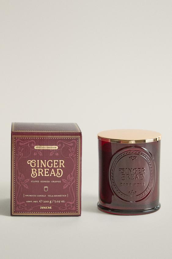 (200 G) VELA AROMÁTICA GINGERBREAD - Rojo de Zara - Imagen 0