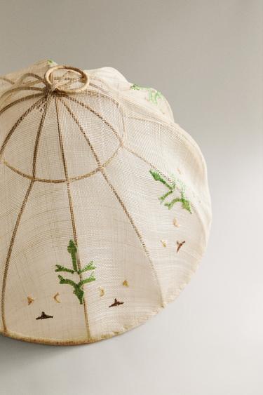 EMBROIDERED SISAL MESH DOME - Light beige by Zara - Image 2