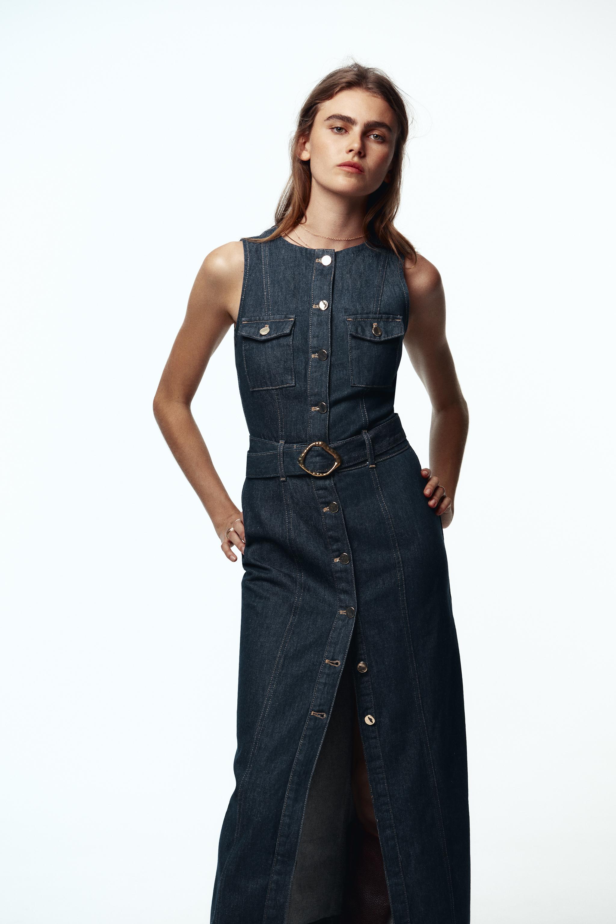 【aika様】　ZARA デニムワンピース M ZARA - ZARA ZW デニムワンピース Mサイズの通販 by