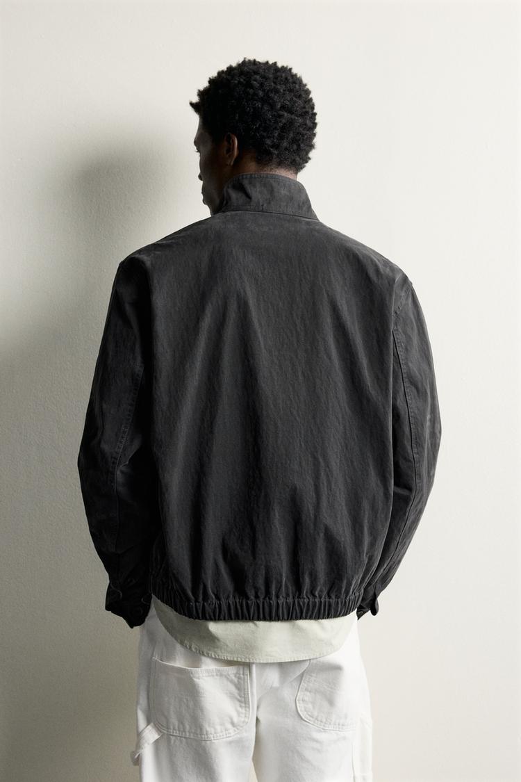 Chaqueta de corte regular con efecto lavado 3