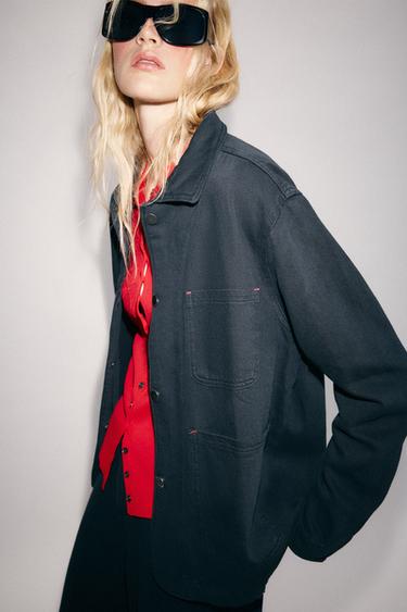 CHAQUETA OVERSIZE ZW COLLECTION - Marino de Zara