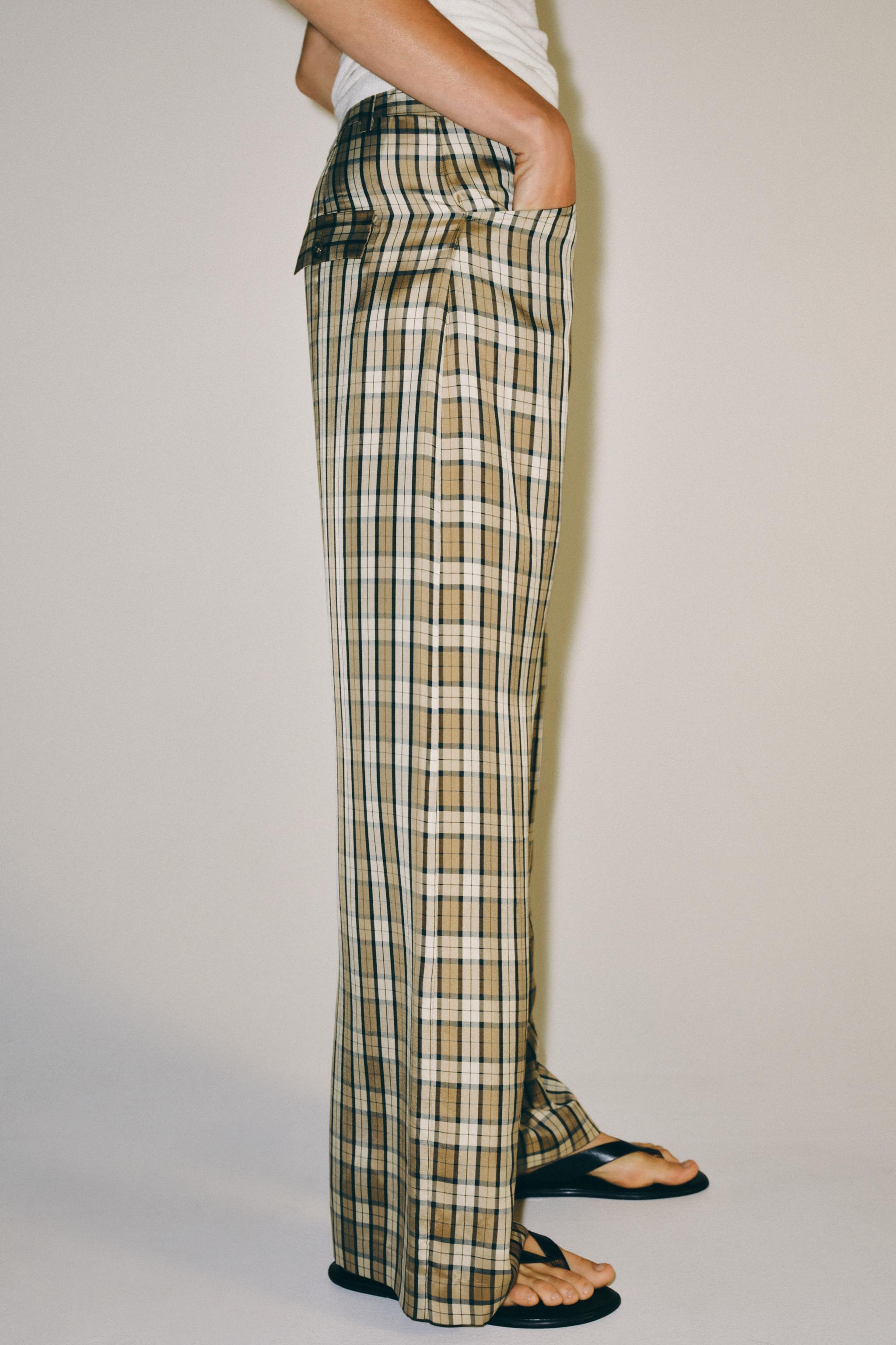 Женские брюки Zara ZW COLLECTION PLAID PANTS — фото 4