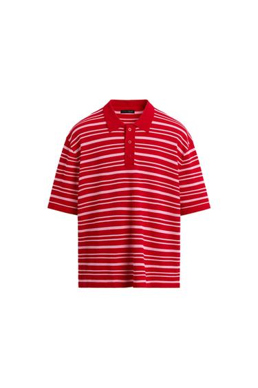 JACQUARD-STREIFEN-POLOSHIRT - Rot von Zara - Bild 0
