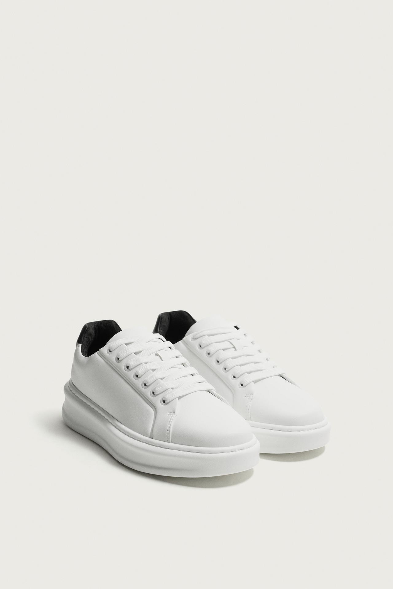 HEEL DETAIL SNEAKERS — White