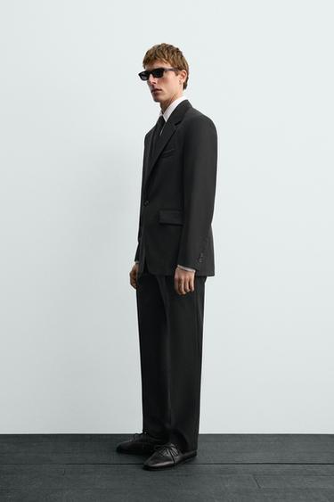 AARON LEVINE X ZARA WOOL TUXEDO TROUSERS - Black by Zara - Image 3