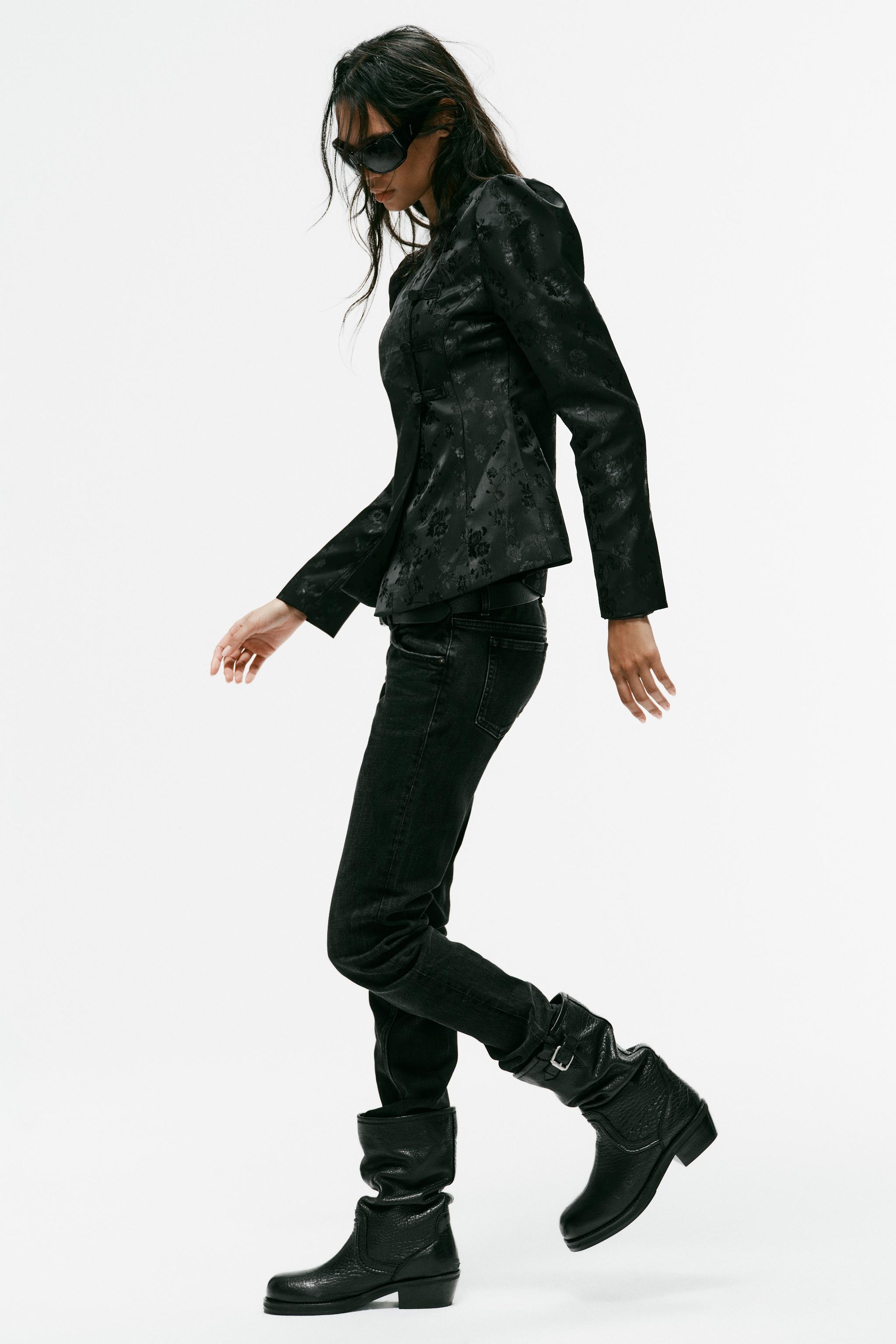 JACQUARD BLAZER WITH FROG FASTENING