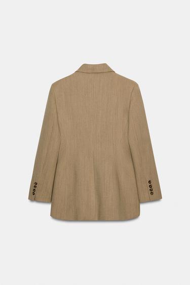 TAILORED BLAZER WITH WOOL ZW COLLECTION - Beige by Zara - Image 5
