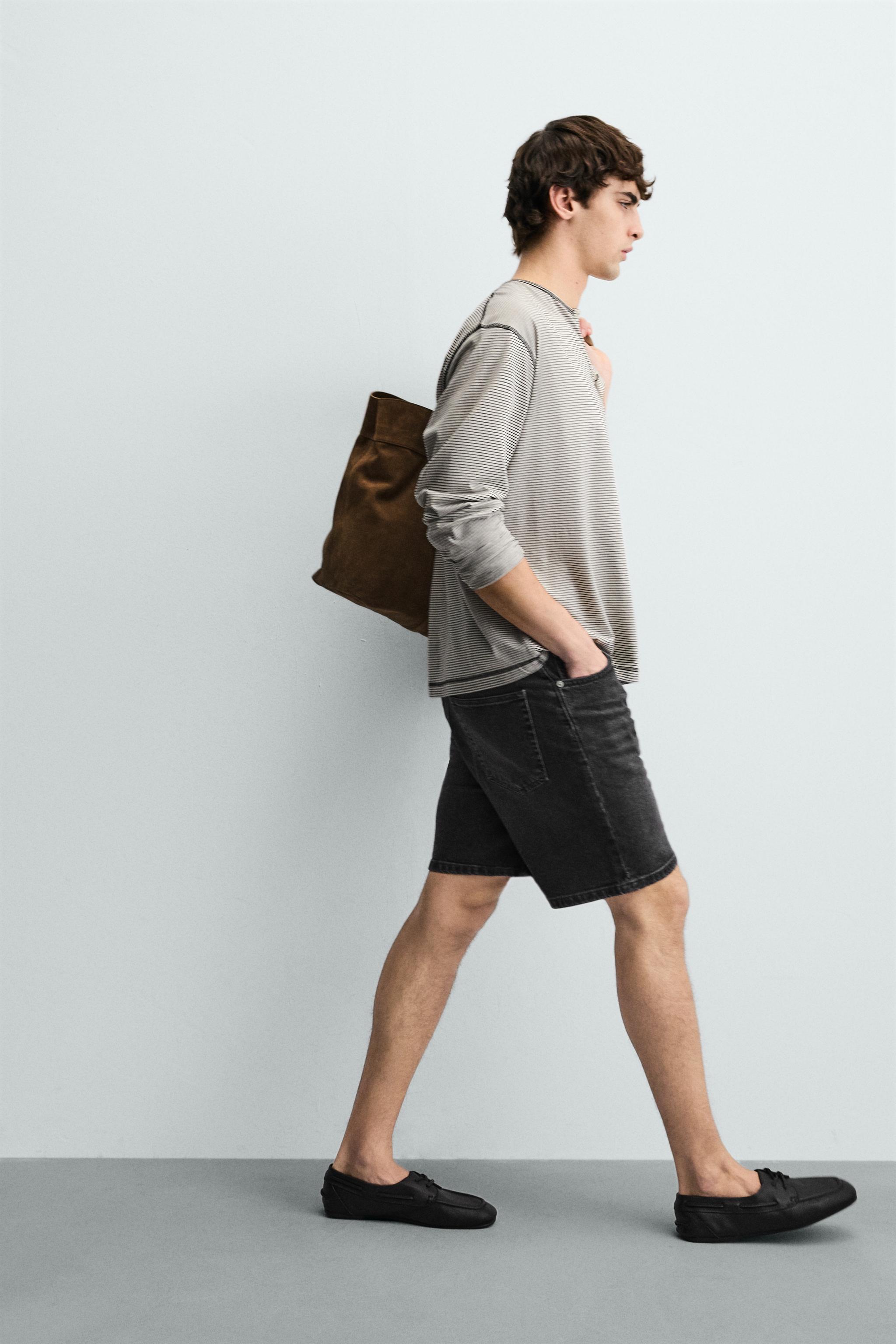 REGULAR FIT DENIM SHORTS