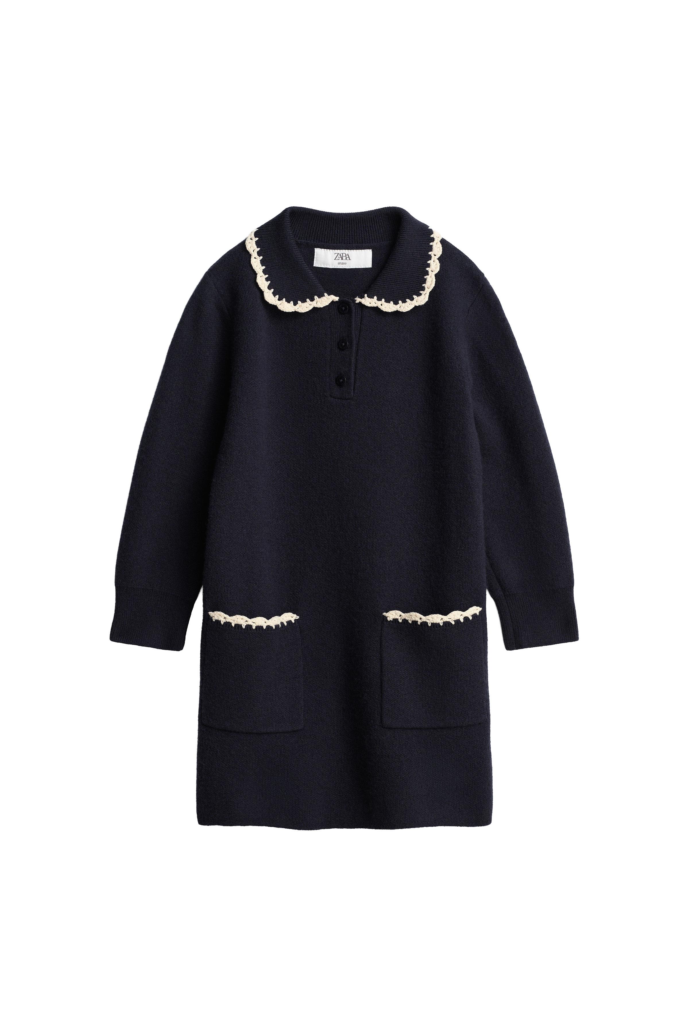 ROBE 100% LAINE BRODÉE CROCHET ÉDITION LIMITÉE
