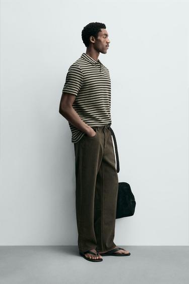 POLO RELAXED FIT STRUCTURÉ - rayures de Zara - Image 3