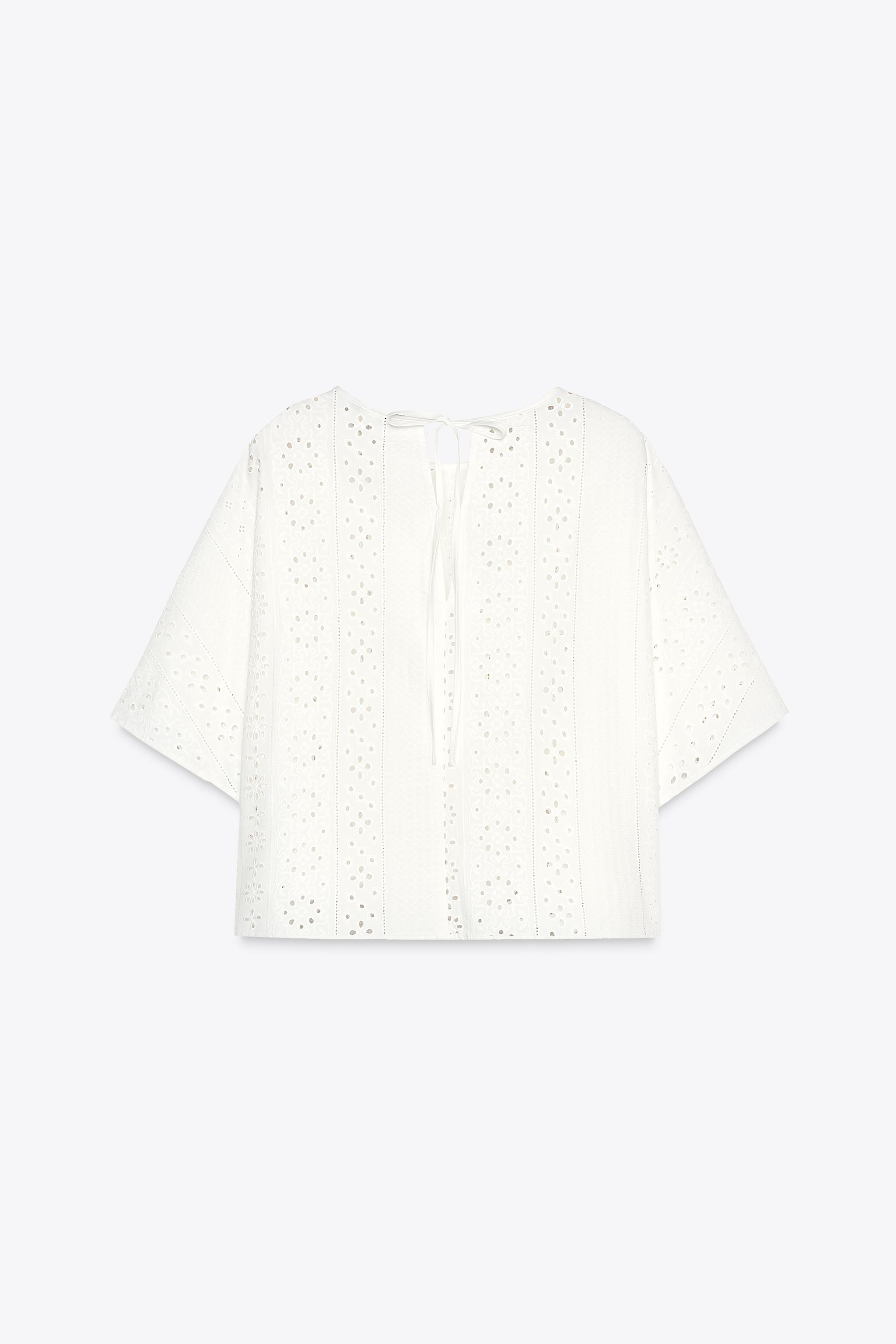 カットワーク刺繍入りブラウス - ホワイト | ZARA Japan / 日本