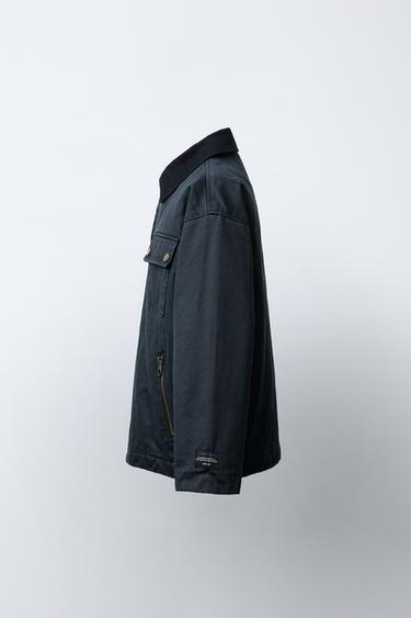 PARKA مشمع بجيوب - بحري الخاص بـ Zara