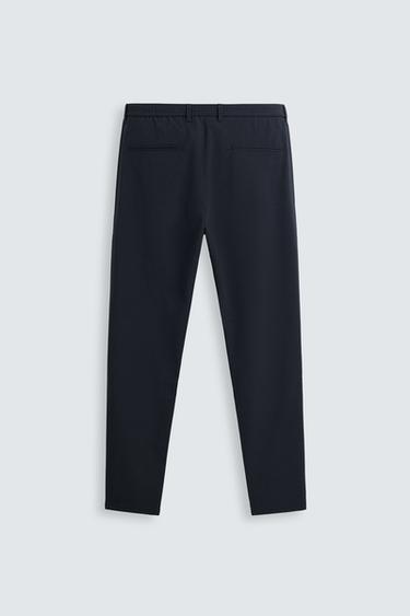SLIM FIT COMFORT TROUSERS - Navy blue by Zara - Image 6