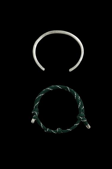 Zara 2-PACK OF COMBINATION BRACELETS - Silver - Image 0