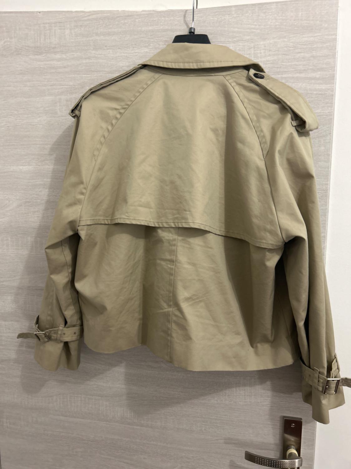 WATER-REPELLENT CROPPED TRENCH COAT ZW COLLECTION - Image 2
