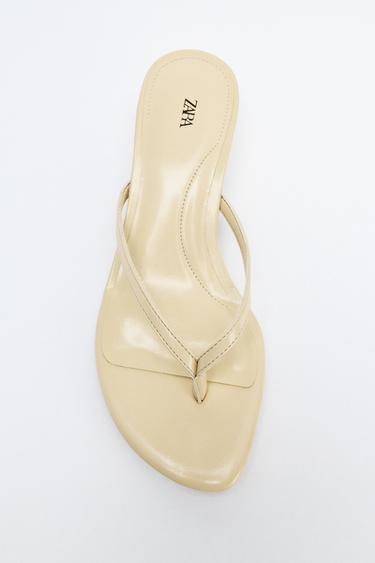 DOUBLE-STRAP HIGH-HEEL SANDALS - Vanilla Yellow by Zara