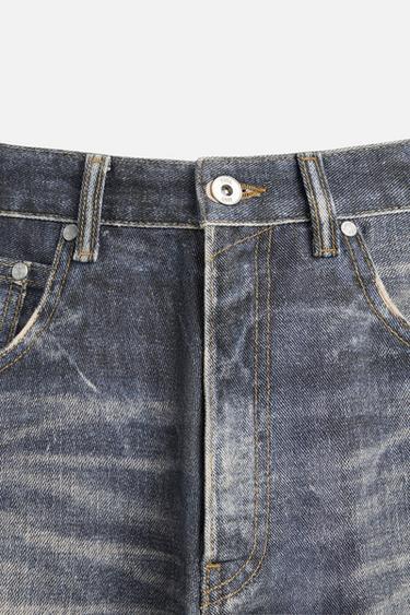 WASHED PRINT BAGGY FIT JEANS - Blue by Zara - Image 8