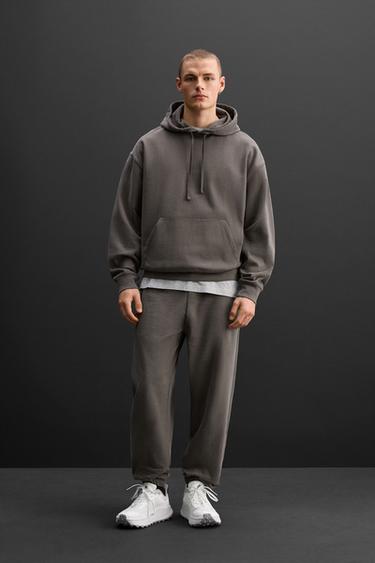 Zara HOODIE SWEATSHIRT - Anthracite grey