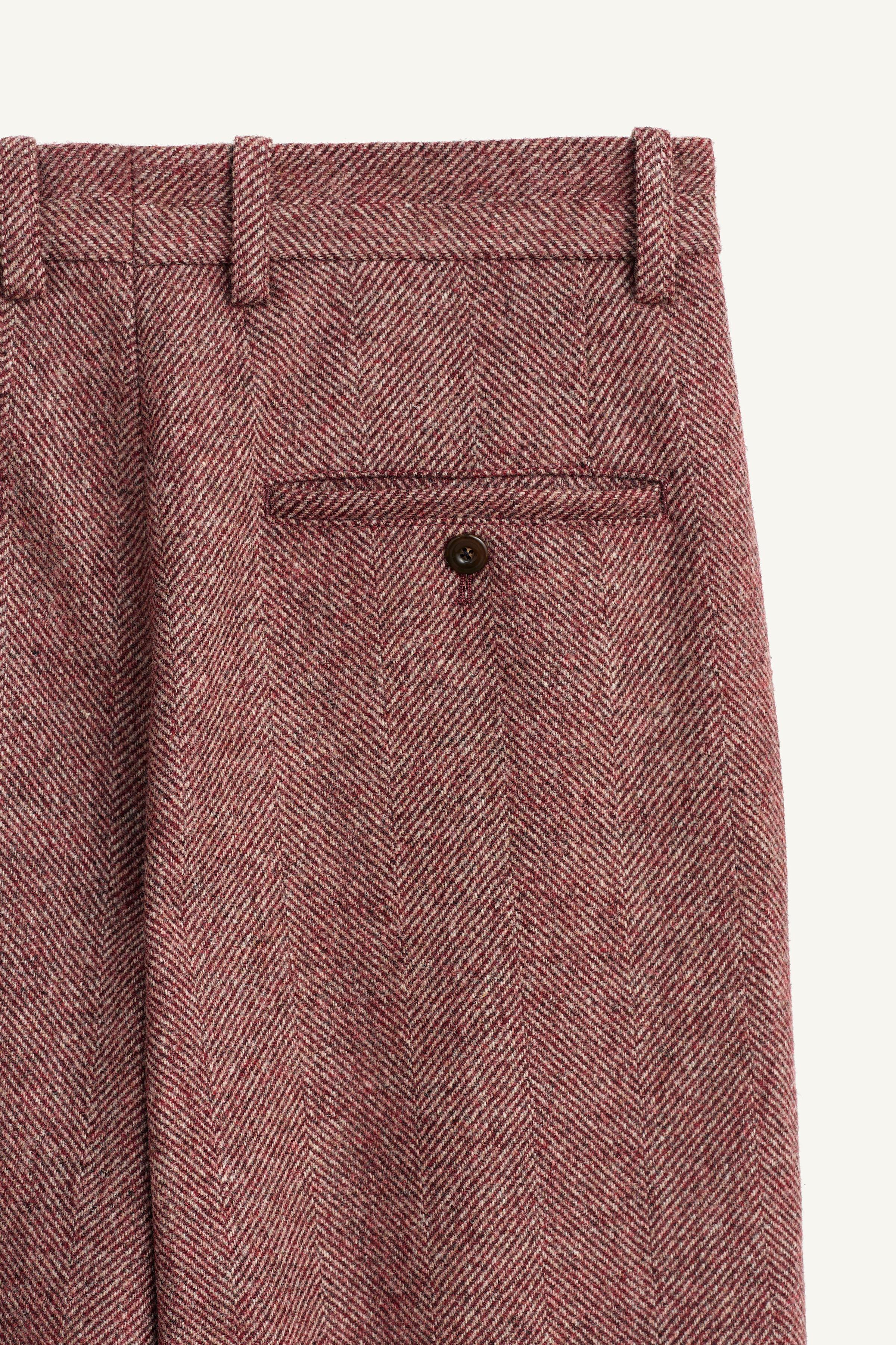 LIMITED EDITION HERRINGBONE WOOL PANTS
