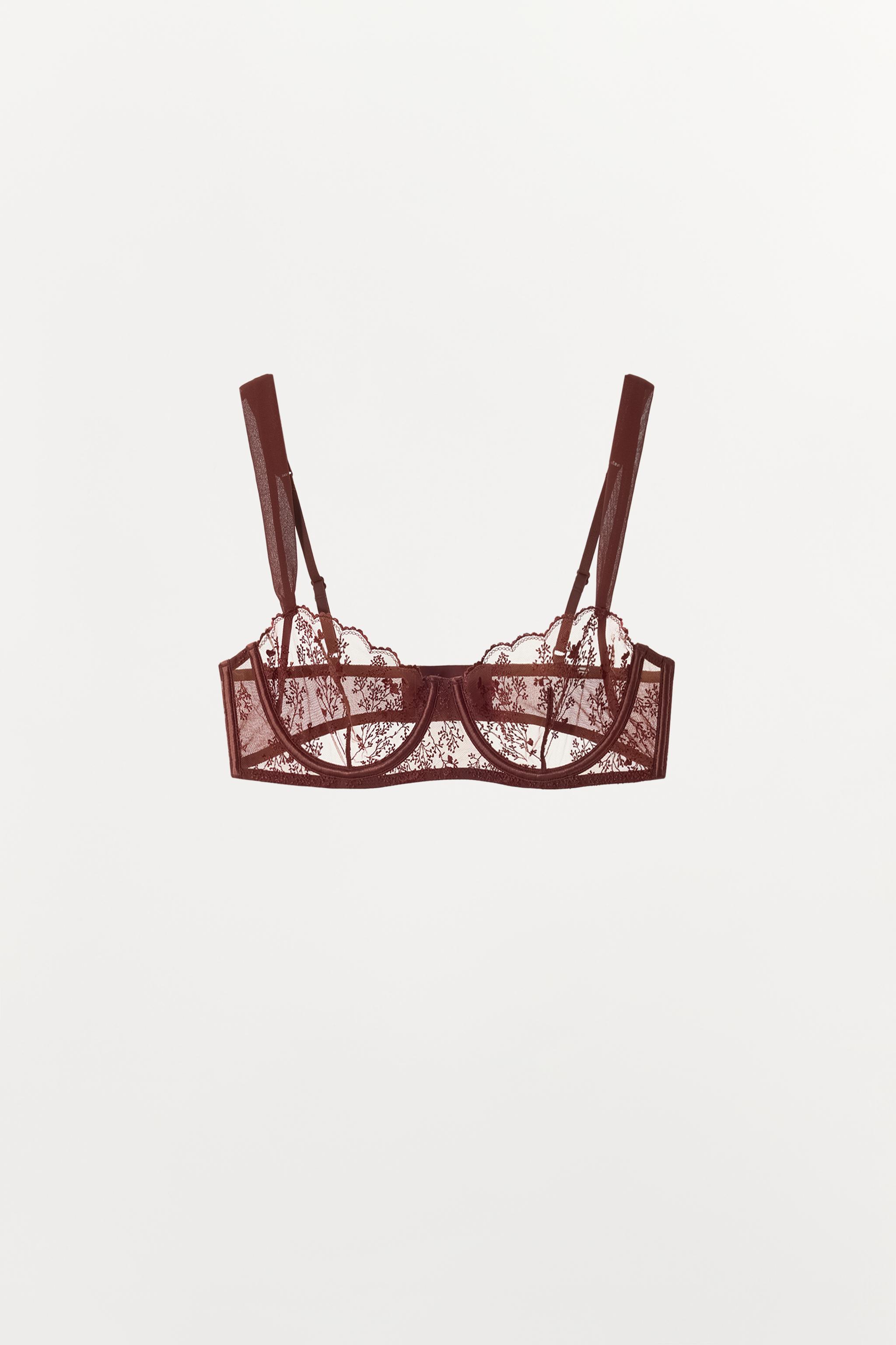 FLORAL EMBROIDERED BRA