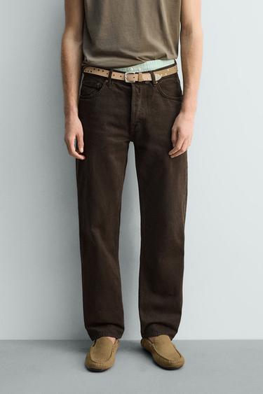 JEANS STRAIGHT FIT LIMITED EDITION - Marrón de Zara