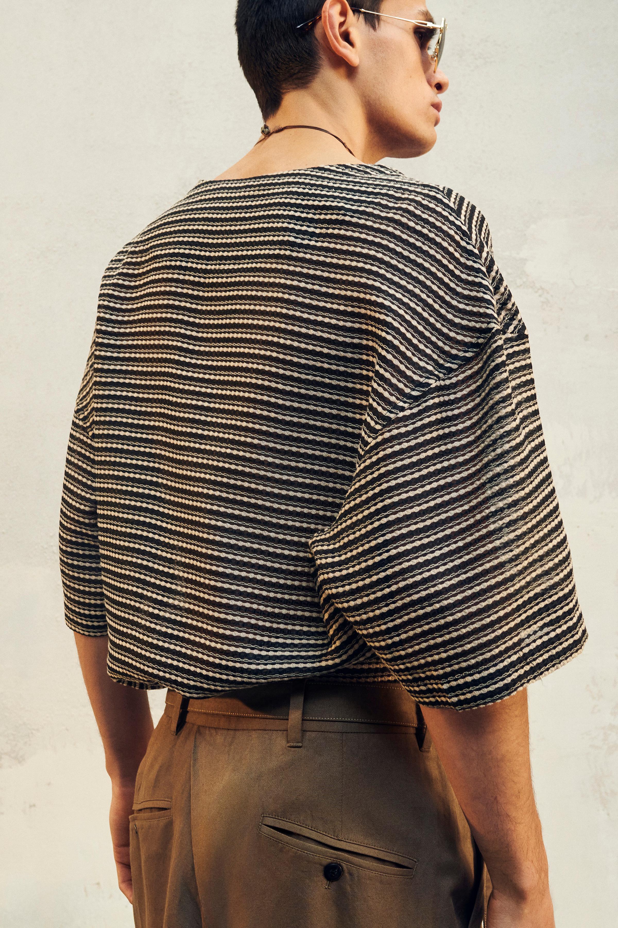 LIMITED EDITION ジャカードシャツ - ストライプ | ZARA Japan