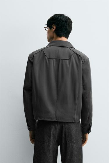 PADDED TECHNICAL OVERSHIRT - Anthracite Grey by Zara