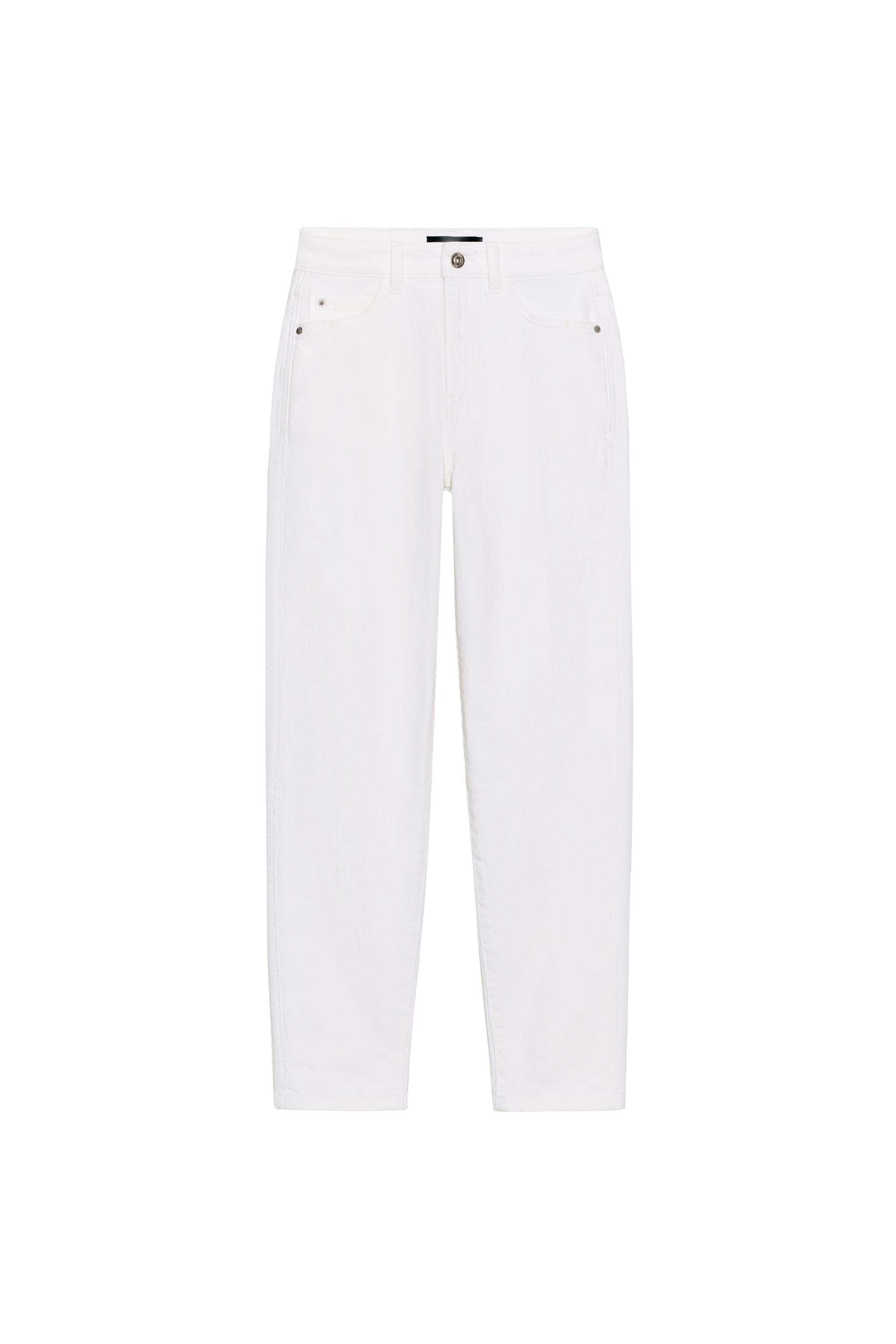 JEANS Z1975 MOM FIT CU TALIE ÎNALTĂ - Alb | ZARA România