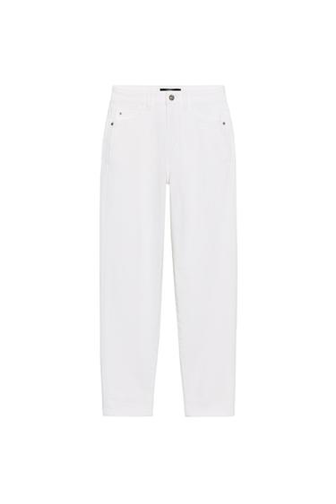 Z1975 MOM FIT HIGH-WAIST JEANS - White by Zara