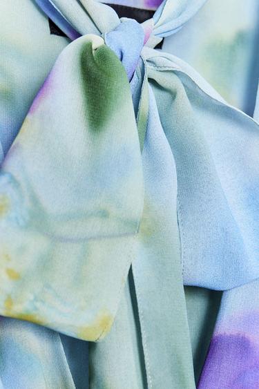 PRINTED TIE HALTERNECK TOP - Multicoloured by Zara - Image 16
