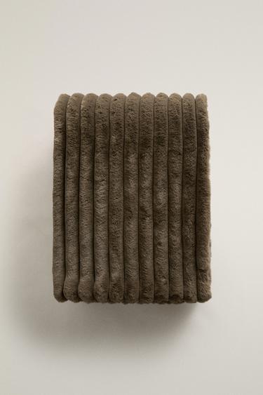 MANTA PELO RELIEVE TUBULAR - Marrón / Topo de Zara