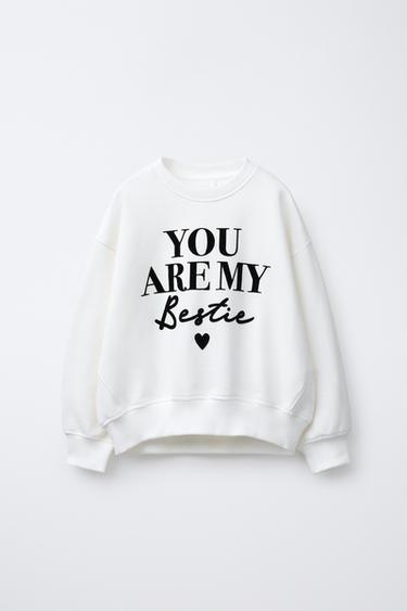 FLOCK SLOGAN SWEATSHIRT - Oyster-white by Zara