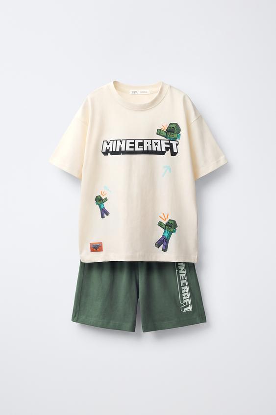 6-14 TUỔI/ BỘ PIJAMA MINECRAFT © MOJANG AB. - Xanh lục từ Zara - Hình ảnh 0