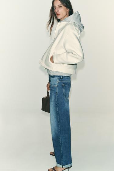 BLOUSON BOMBER SOFT BOUTONS DORÉS - Écru de Zara - Image 2