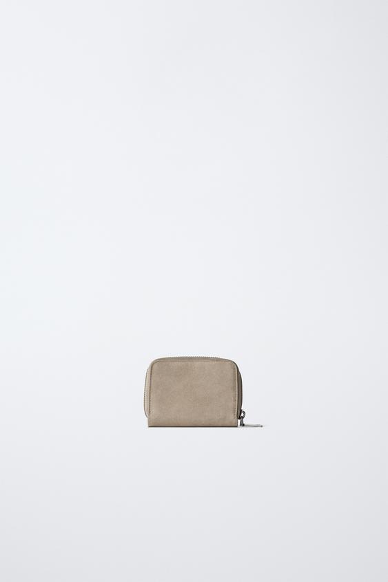 PORTEFEUILLE CLOUTÉ EN CUIR - Gris de Zara - Image 4