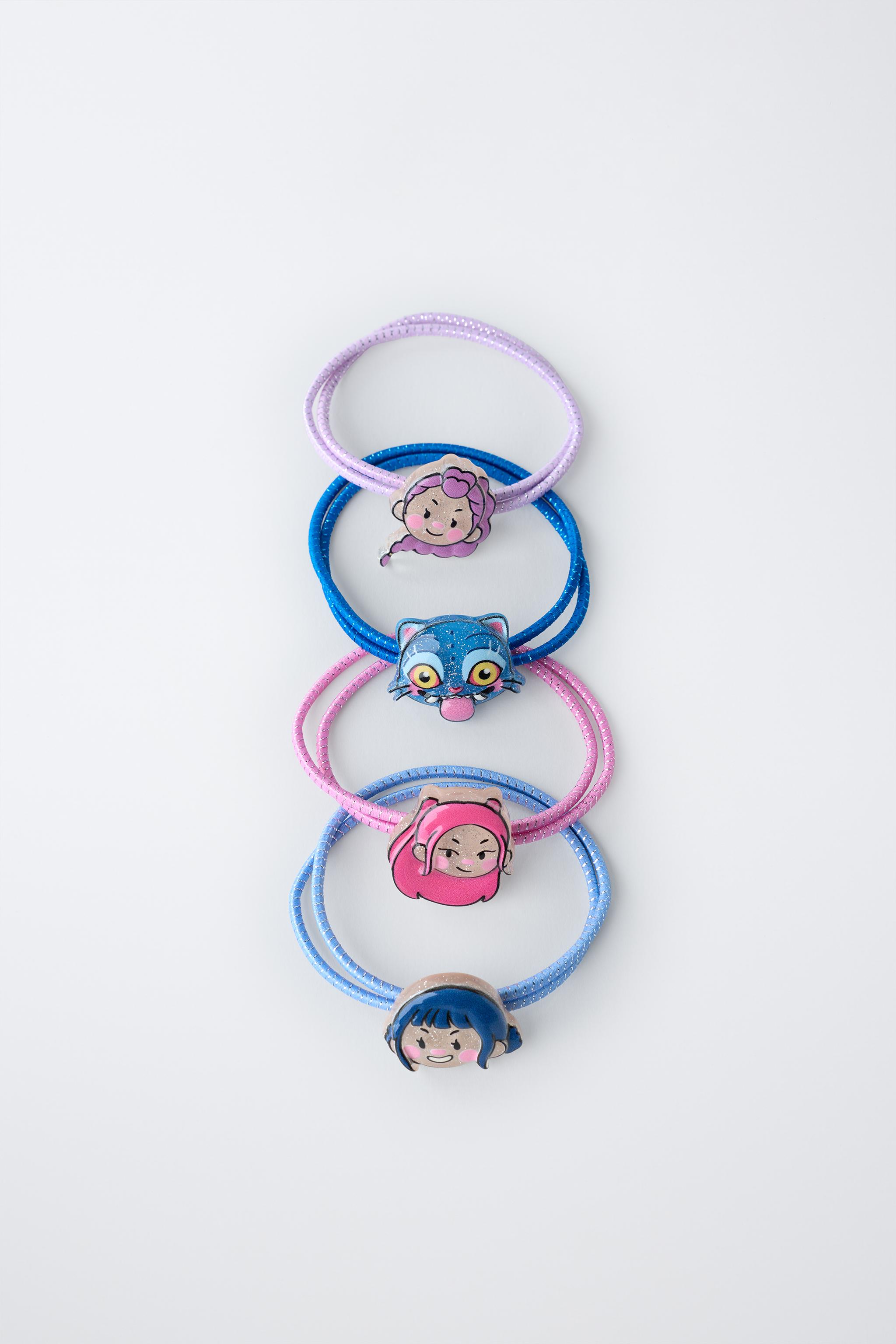 FOUR-PACK KPOP DEMON HUNTERS™ NETFLIX © HAIR TIES — Blue